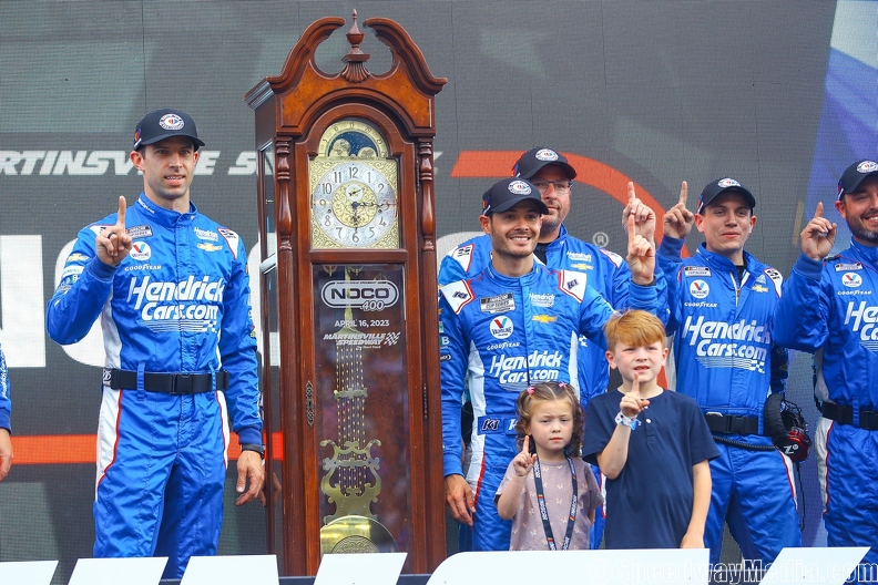 Larson capitalizes late for first Cup triumph at Martinsville