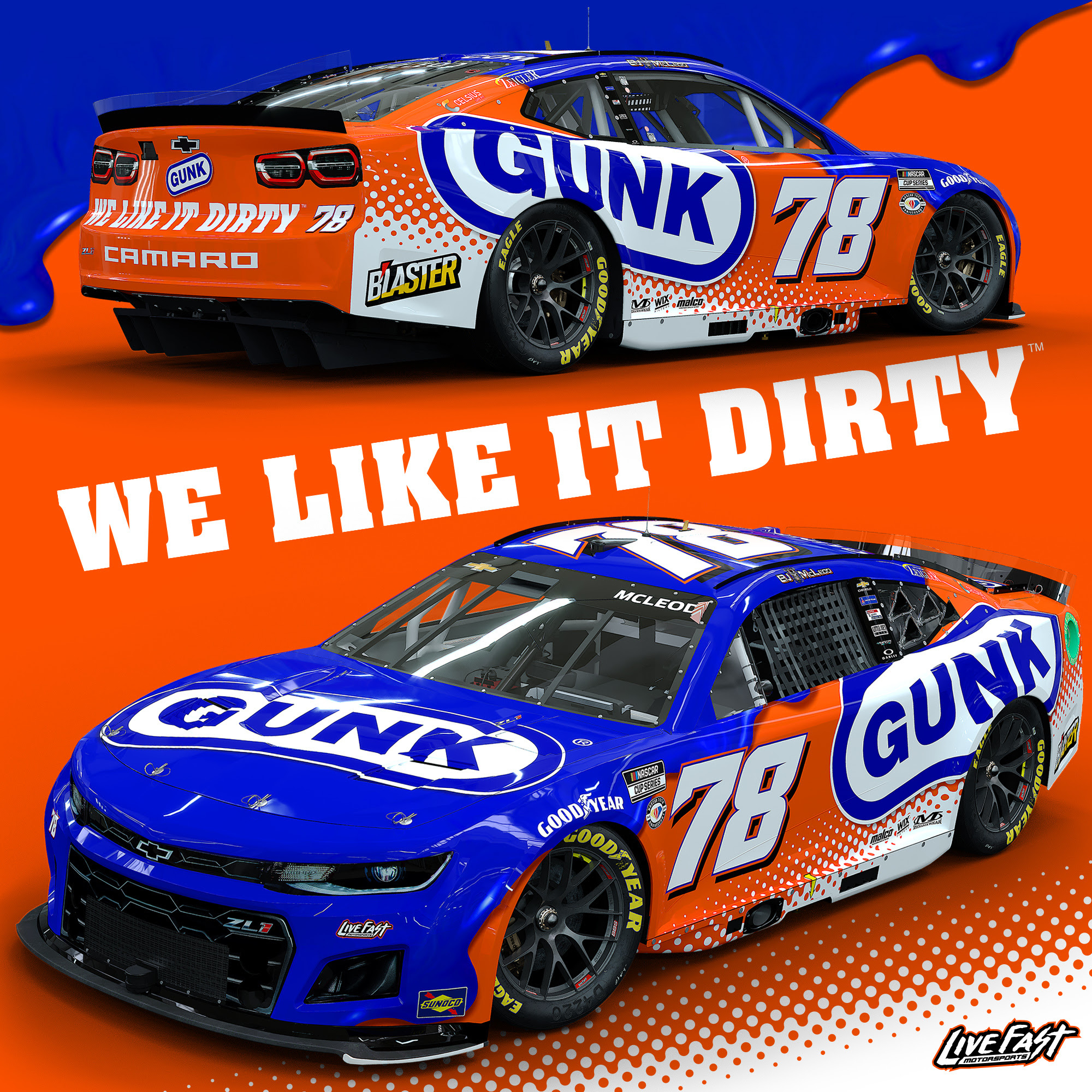 B’laster Holdings debuts GUNK with Live Fast Motorsports