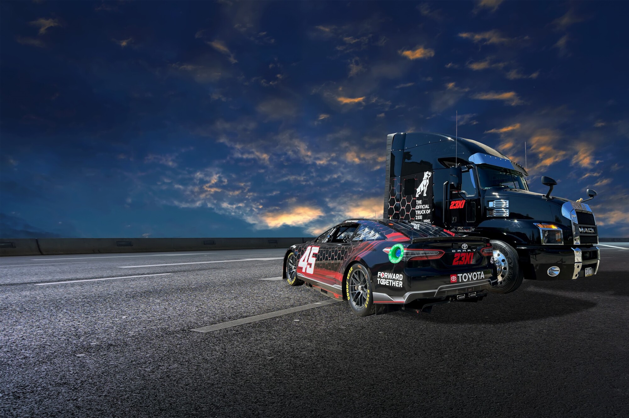 Mack Trucks is the Official Truck Partner for 23XI Racing