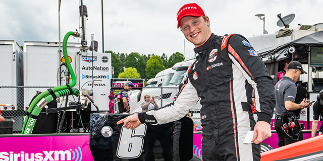 Rasmussen Wins Barber Pole with Track-Record Lap