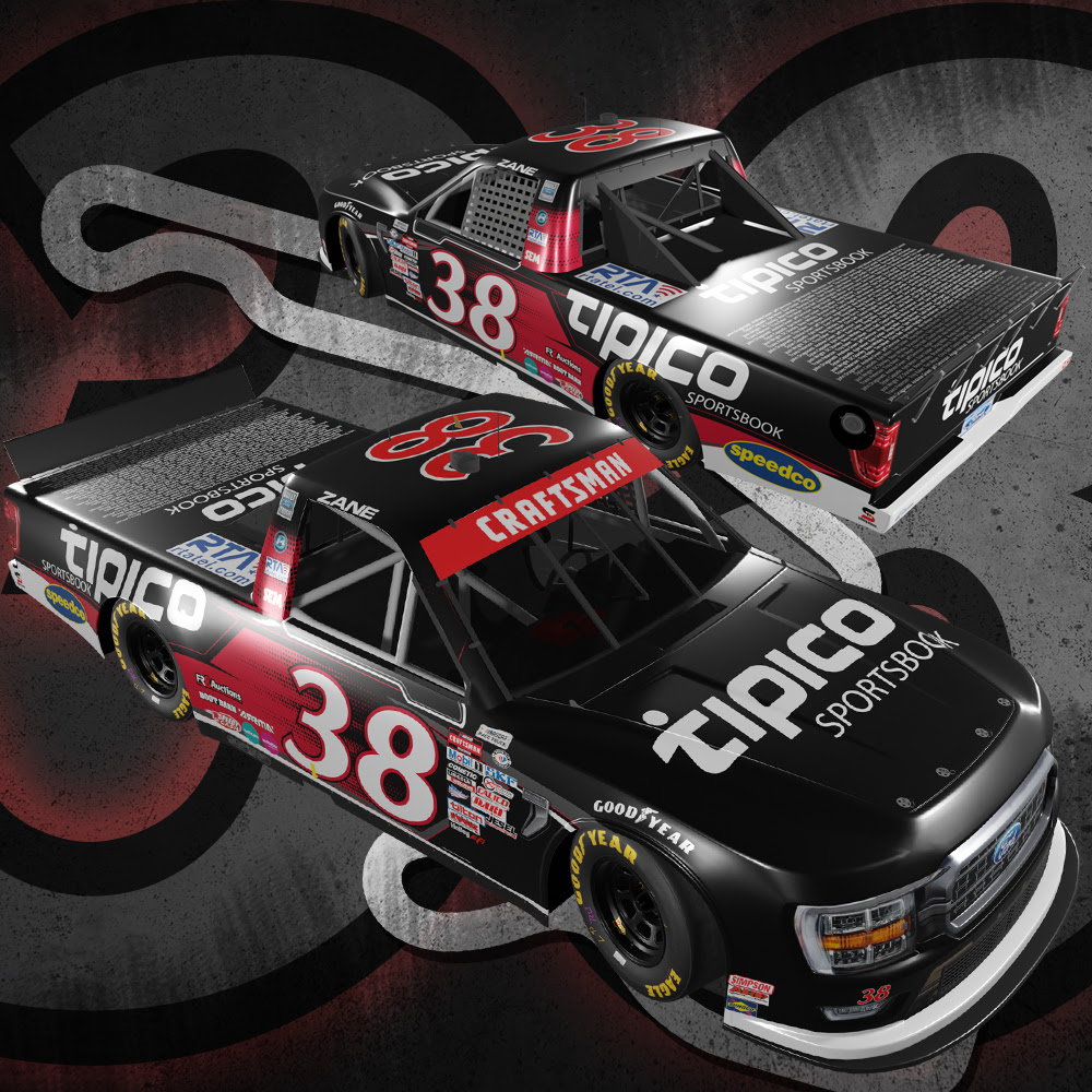 TIPICO SPORTSBOOK LAUNCHES RIDE WITH ZANE PROMOTION AS PRIMARY SPONSOR OF FRONT ROW MOTORSPORTS NO. 38 FORD F-150 IN NASCAR CRAFTSMAN TRUCK SERIES RACE