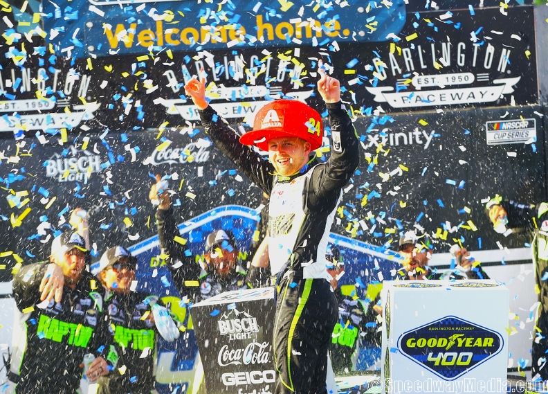 William Bryon Tames Darlington, wins third race of the season