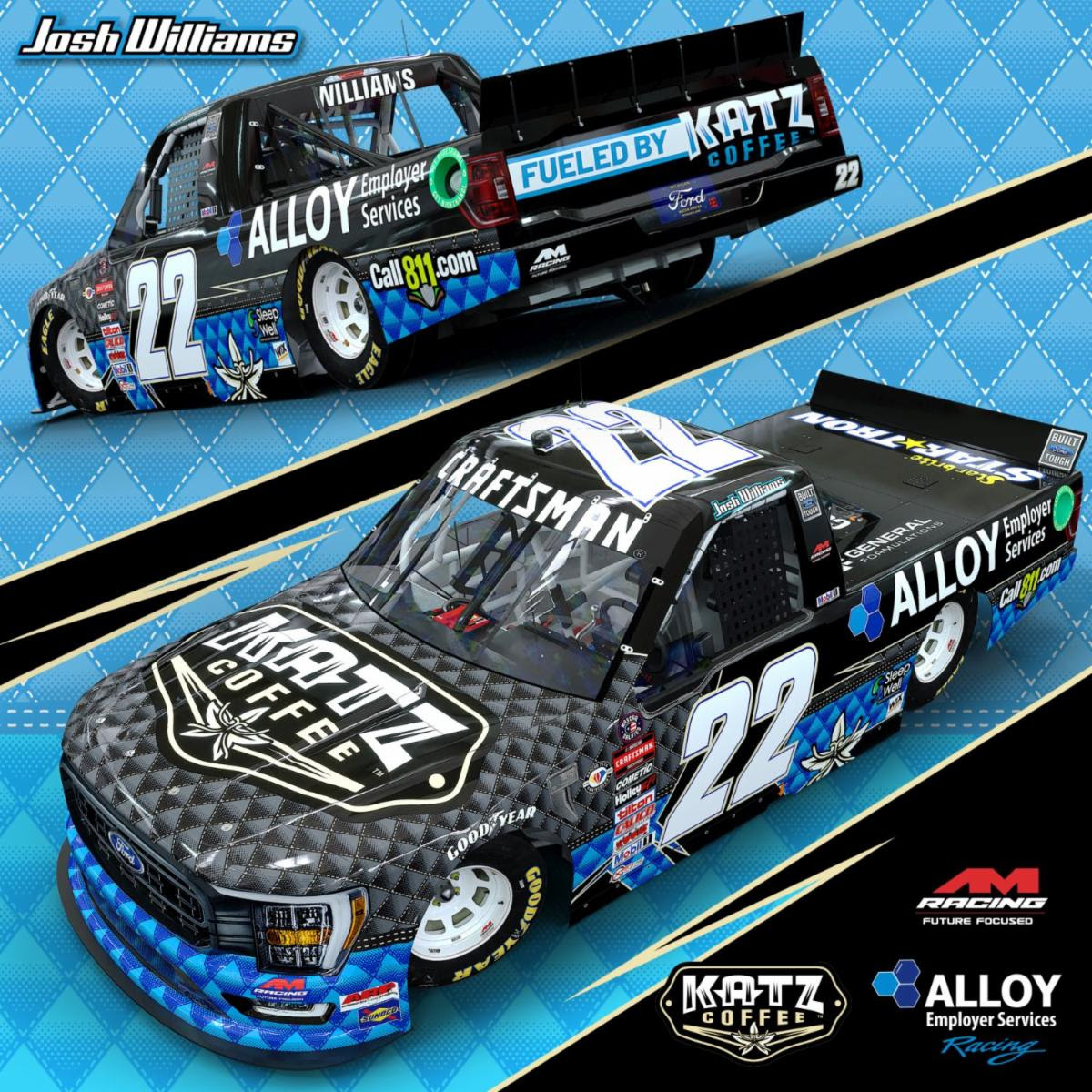 Katz Coffee and Alloy Employer Services Join Forces to Co-Sponsor Josh Williams with AM Racing at North Wilkesboro Speedway