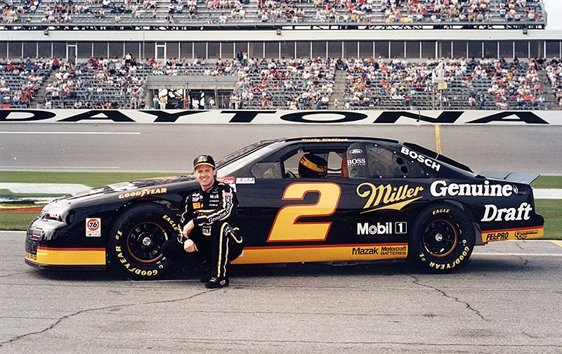 Rusty Wallace and his dominant Team Penske car “Midnight” to pace the field at World Wide Technology Raceway’s Enjoy Illinois 300 NASCAR Cup Series race