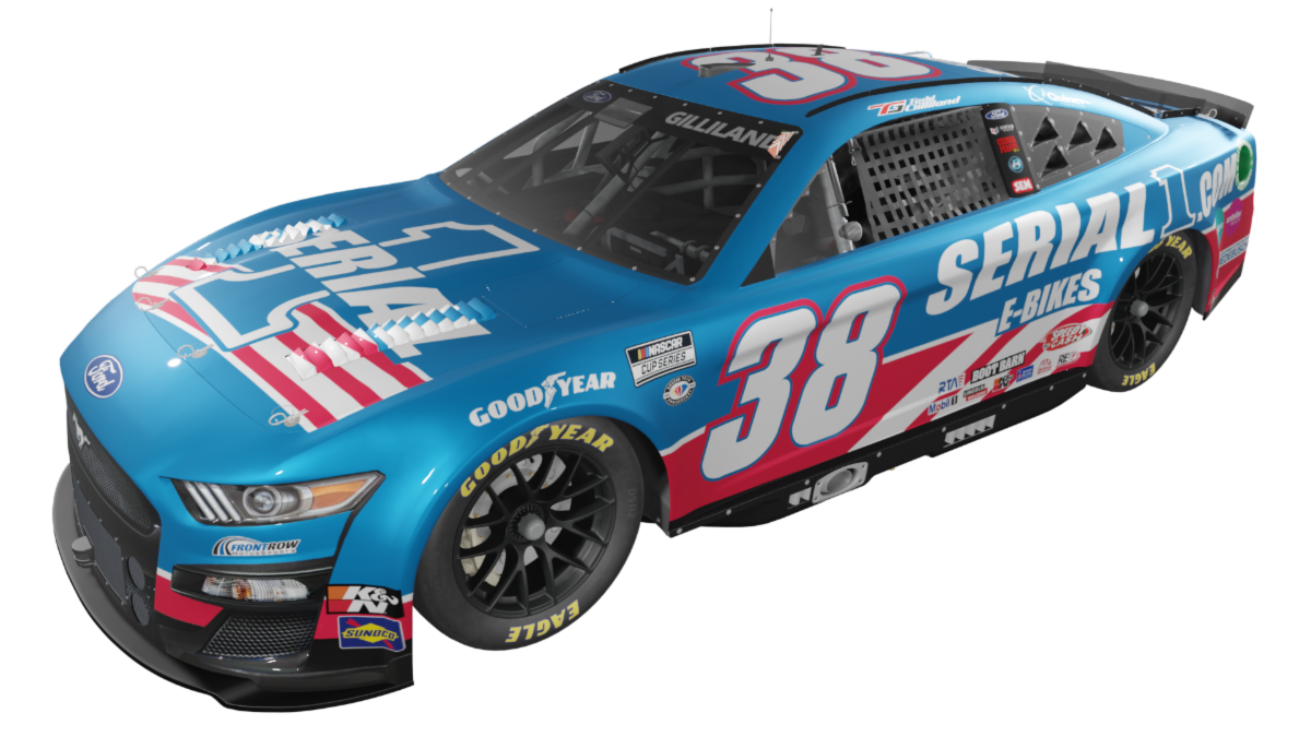 Todd Gilliland and the No. 38 Serial 1 Premium E-Bikes Ford Mustang Team Darlington Raceway Competition Notes