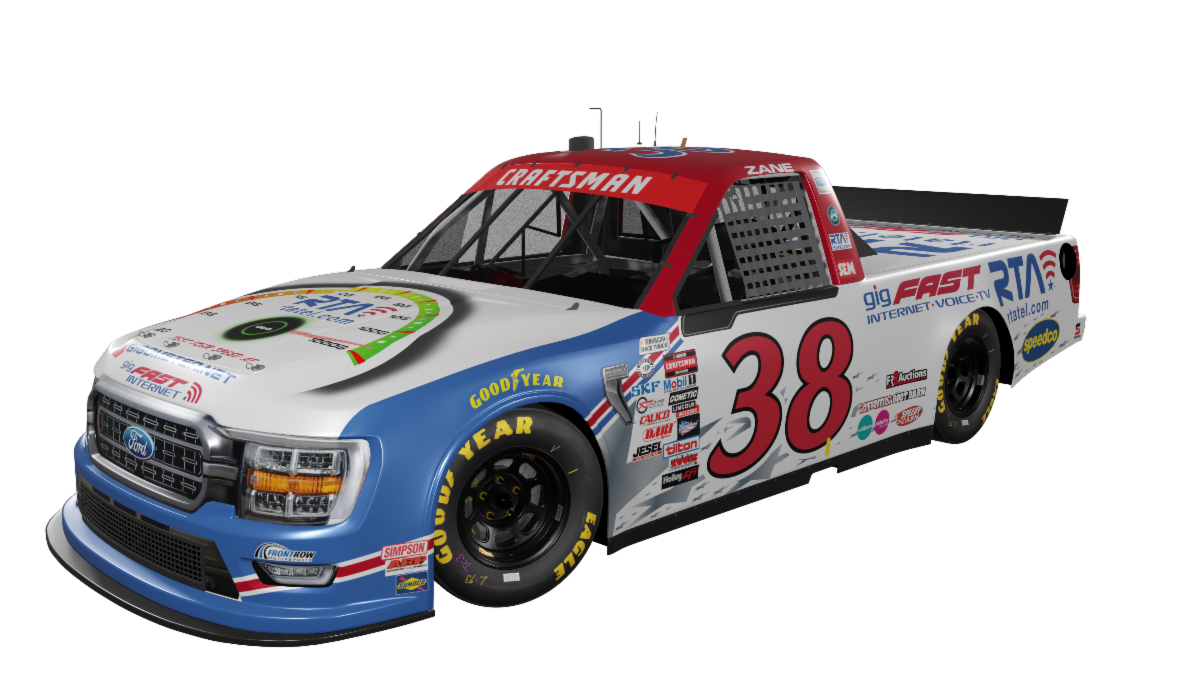 Zane Smith and the No. 38 RTA gigFAST INTERNET® Darlington Raceway Competition Notes