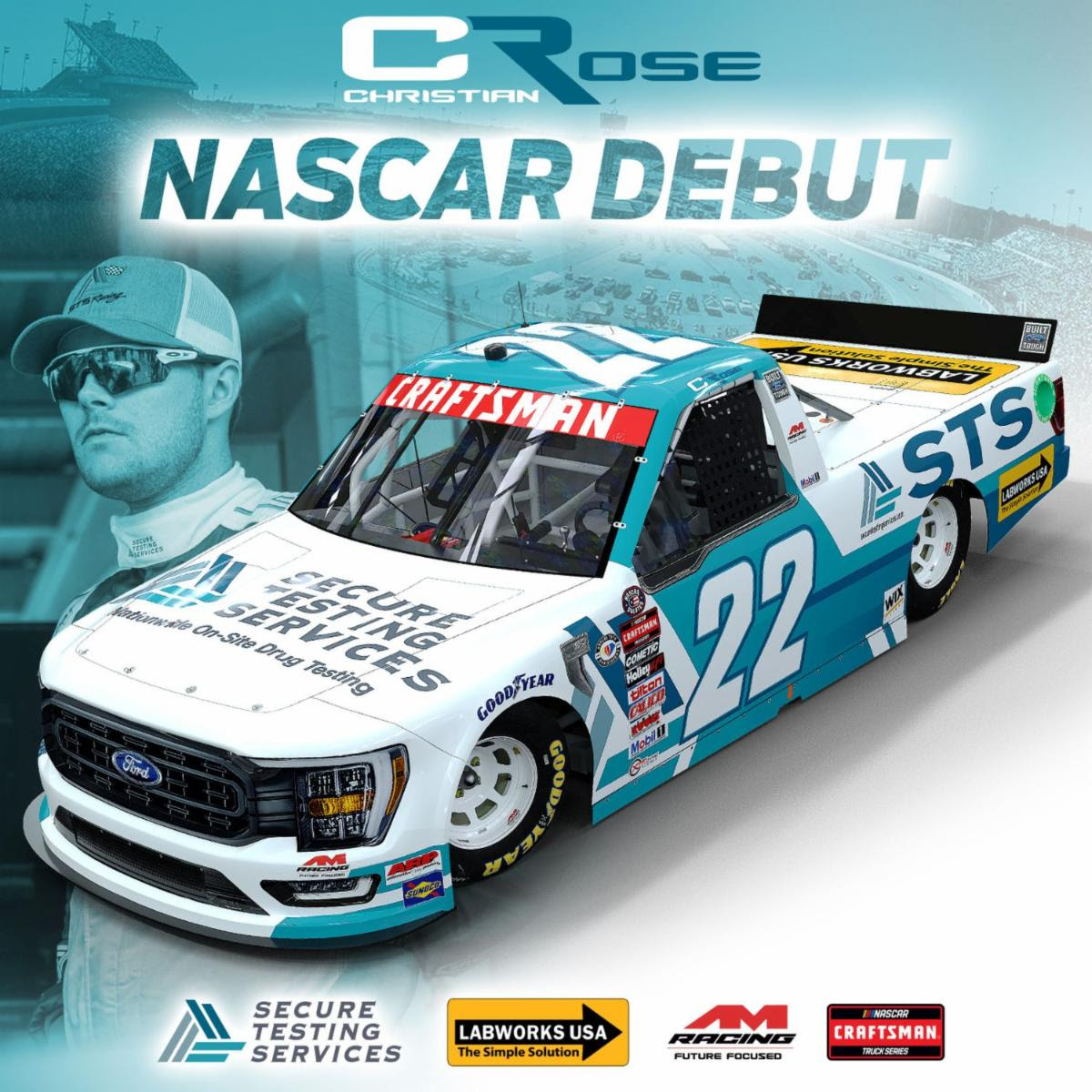 Christian Rose to Make NASCAR CRAFTSMAN® Truck Series Debut for AM Racing at Richmond