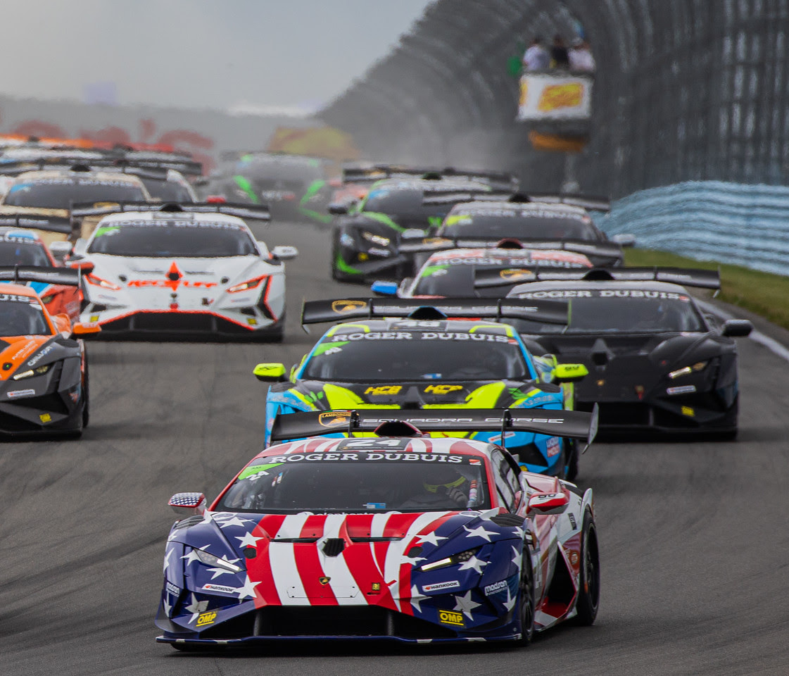 Ron Atapattu and Kevin Madsen Race Hard in Lamborghini Super Trofeo NA Race at Watkins Glen in Variable Conditions