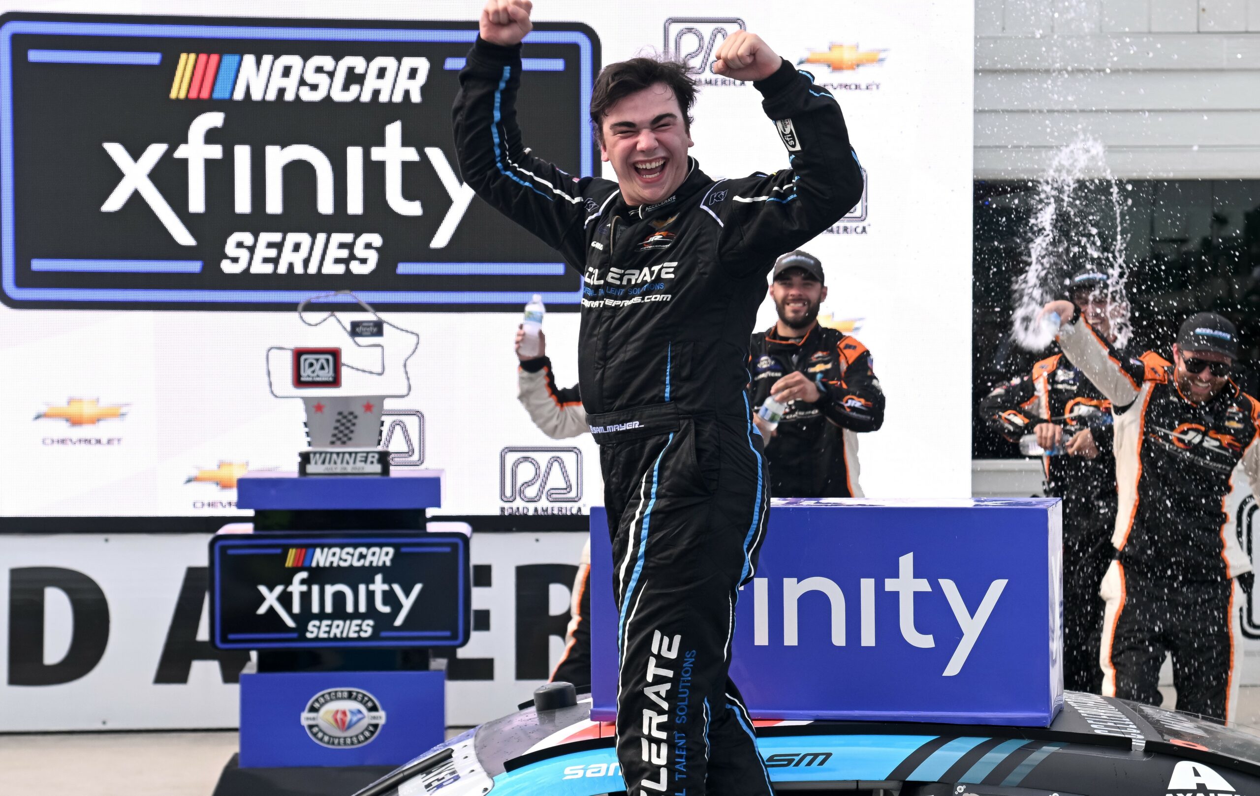 Sam Mayer scores first Xfinity career victory at Road America in wild double overtime finish