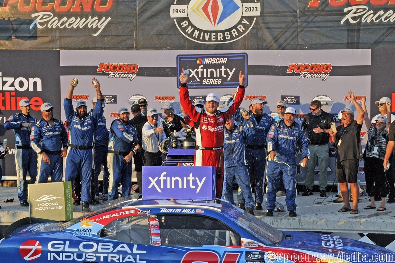 Austin Hill rallies for dramatic Xfinity victory in overtime at Pocono