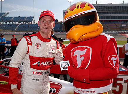 Abel Runs Away from Field To Capture First Pole in Iowa