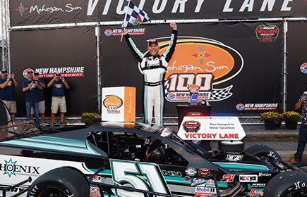 Mohegan Sun 100: Bonsignore Streaks to Wild Victory, Capping Doubleheader Saturday at “The Magic Mile”