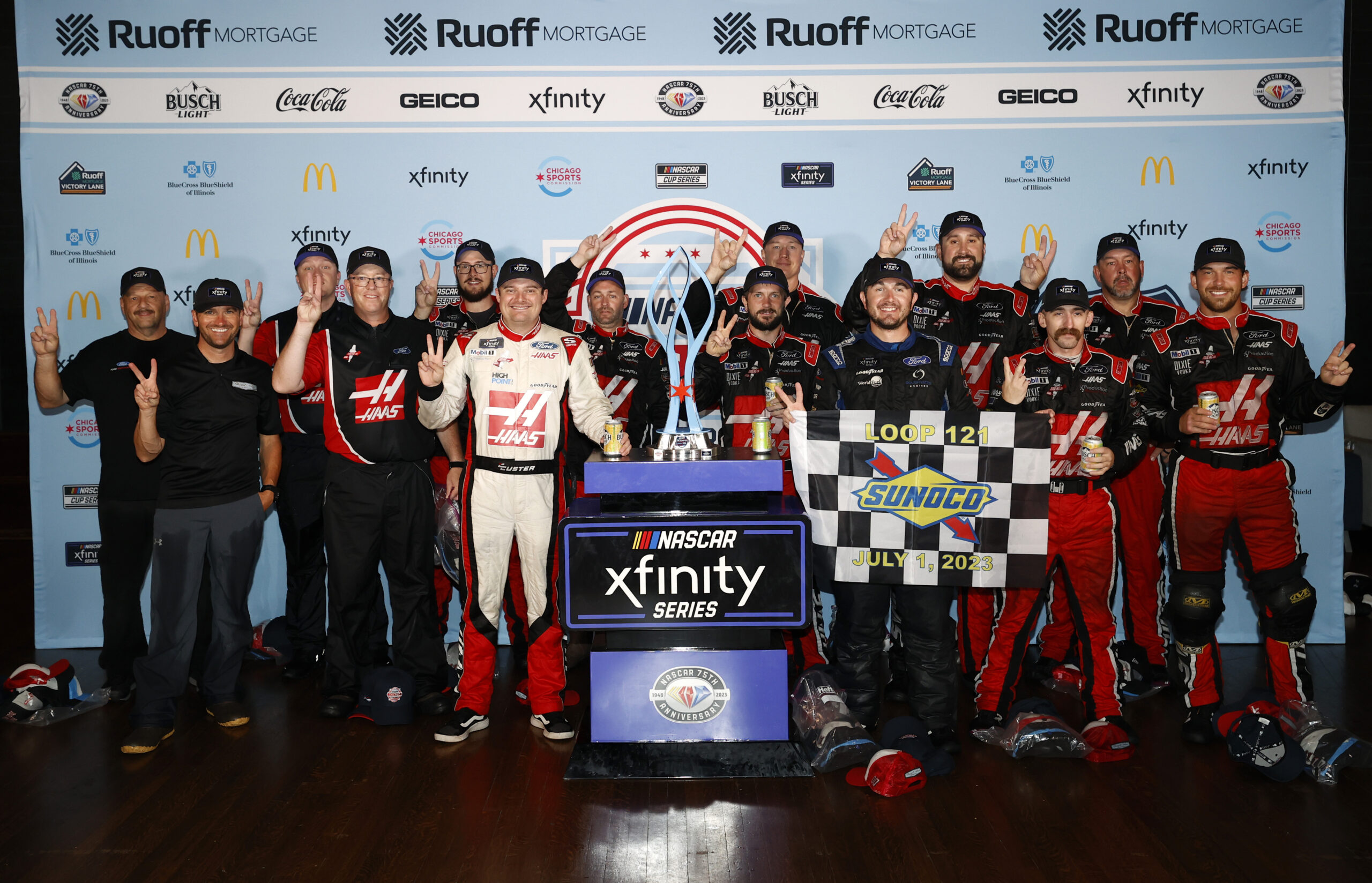 Cole Custer declared winner of rain-shortened Chicago Xfinity race