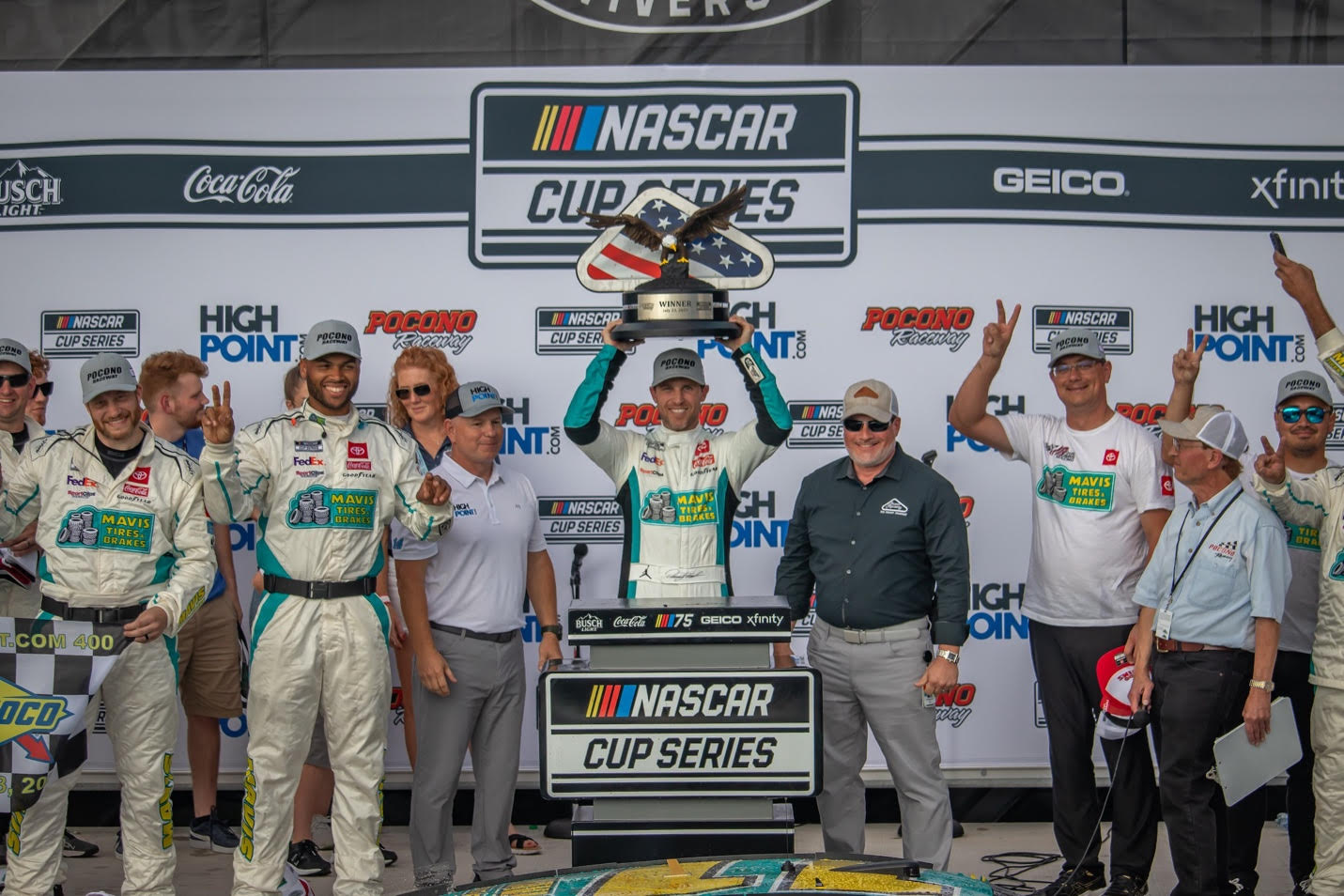 Denny Hamlin gets his record 7th victory at Pocono and 50th of his NASCAR  Cup Series career