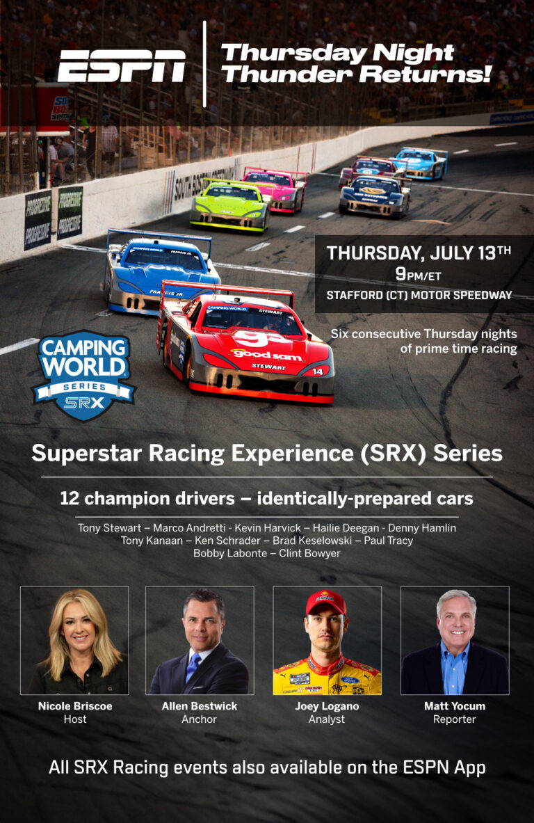 New Season of SRX Series Racing Brings “Thursday Night Thunder” Back to ESPN Beginning July 13