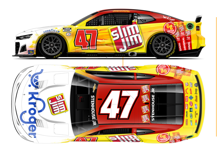 SLIM JIM® SNAPS INTO A CO-PRIMARY POSITION ON THENO. 47 KROGER CAMARO AT ATLANTA MOTOR SPEEDWAY