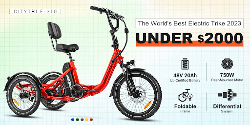 Addmotor Unveils CITYTRI E-310 Folding Electric Trike Under $2000