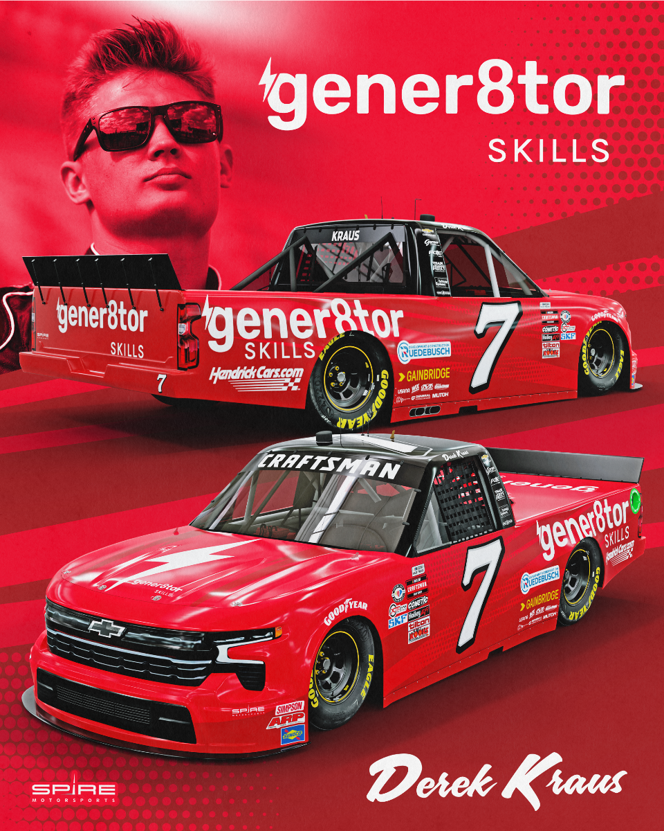 Derek Kraus to Pilot Spire Motorsports Chevy Silverado at Milwaukee Mile