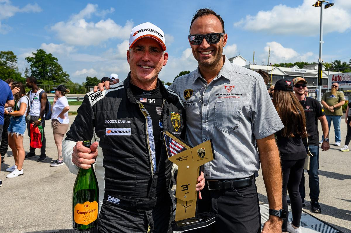 Flying Lizard Celebrates First Podium with Tait at Road America