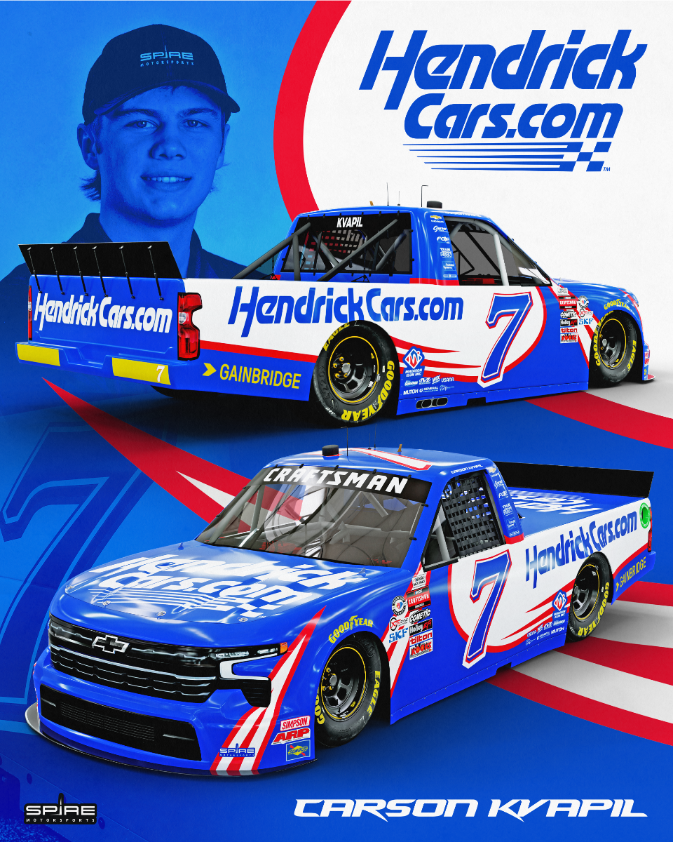 Carson Kvapil to Drive Spire Motorsports No. 7 Chevy Silverado at Bristol Motor Speedway