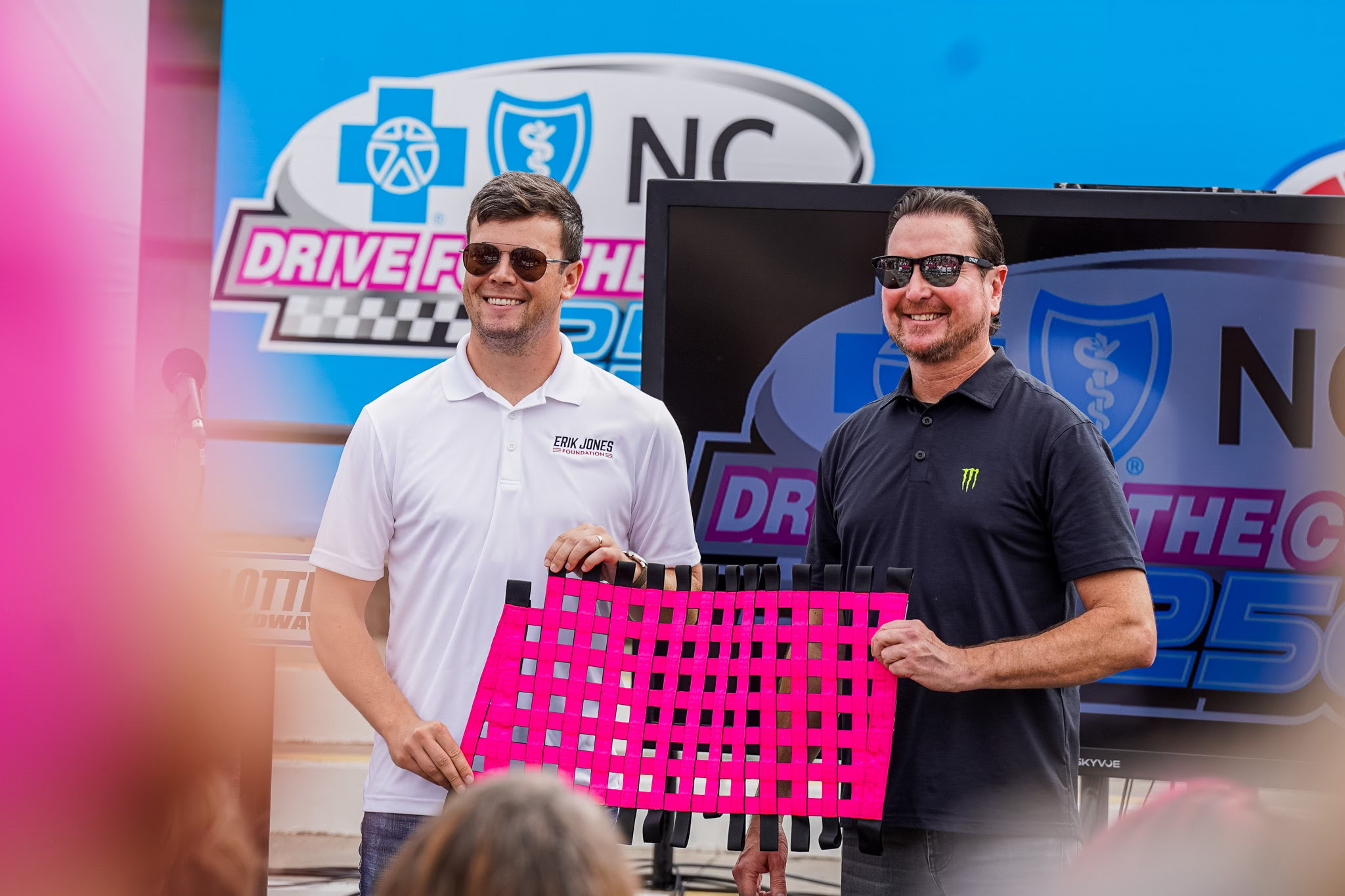 LEGACY MOTOR CLUB™ Drivers Erik Jones and Carson Hocevar Help Raise Awareness for Breast Cancer at Charlotte Motor Speedway