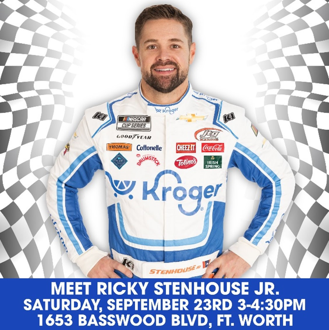 Kroger race-themed store event with Ricky Stenhouse Jr. upcoming in Ft. Worth race market