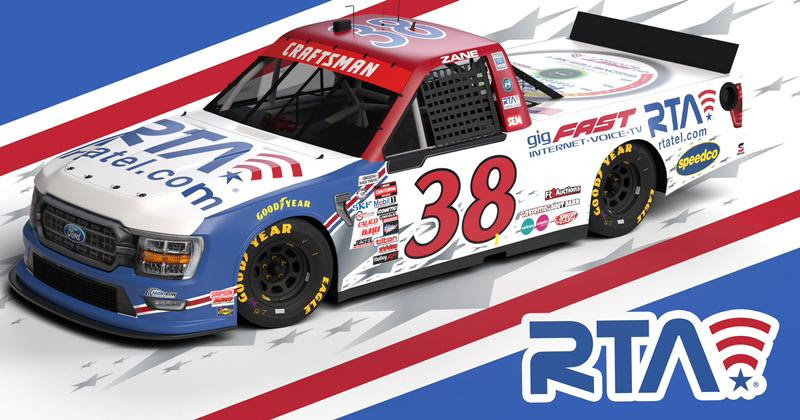 Zane Smith and the No. 38 RTA gigFAST INTERNET Ford F-150 Team Kansas Speedway Competition Notes