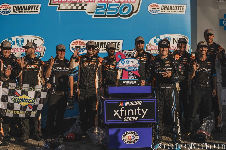 Mayer avoids title elimination with dominant Xfinity victory at Charlotte Roval; Playoff’s Round of 8 field set