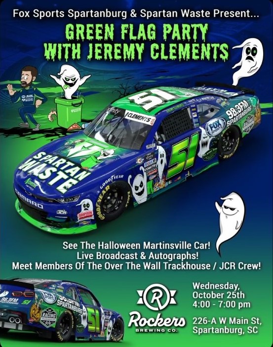 The Boo Crew is back as Spartan Waste and Fox Sports Spartanburg return to Jeremy Clements Racing at Martinsville