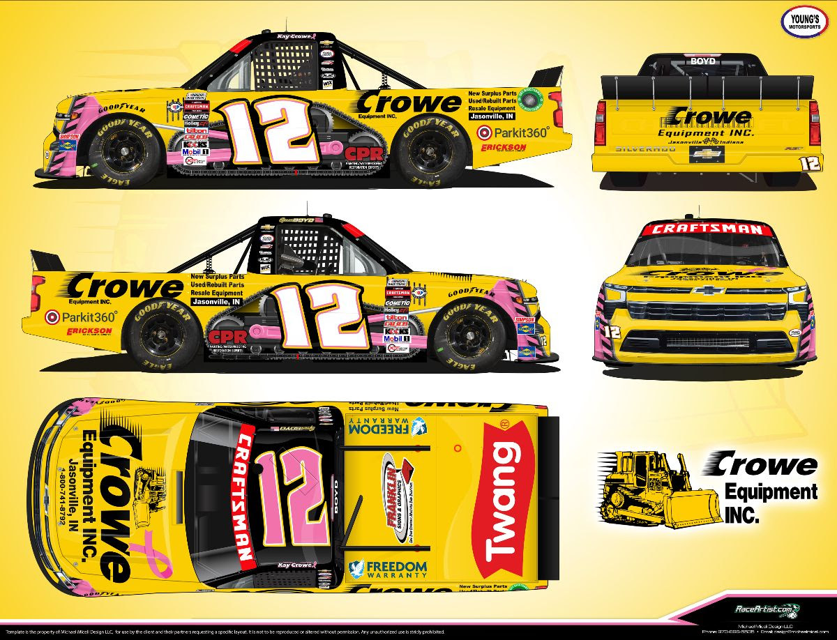 Crowe Equipment Adds Pink to Sponsorship with Spencer Boyd