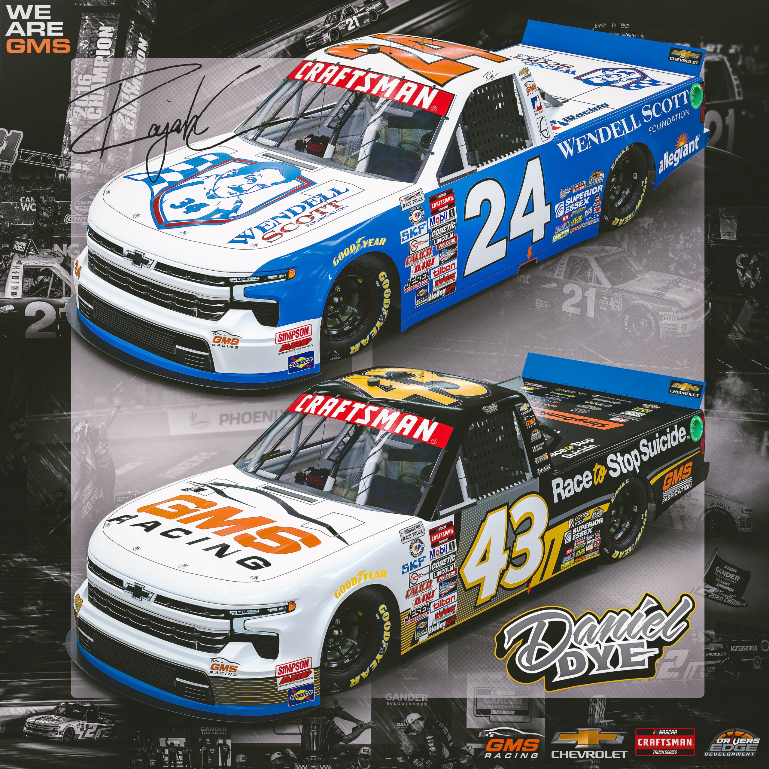 GMS Racing Honors Past Champions in the Team’s Final Race at Phoenix Raceway