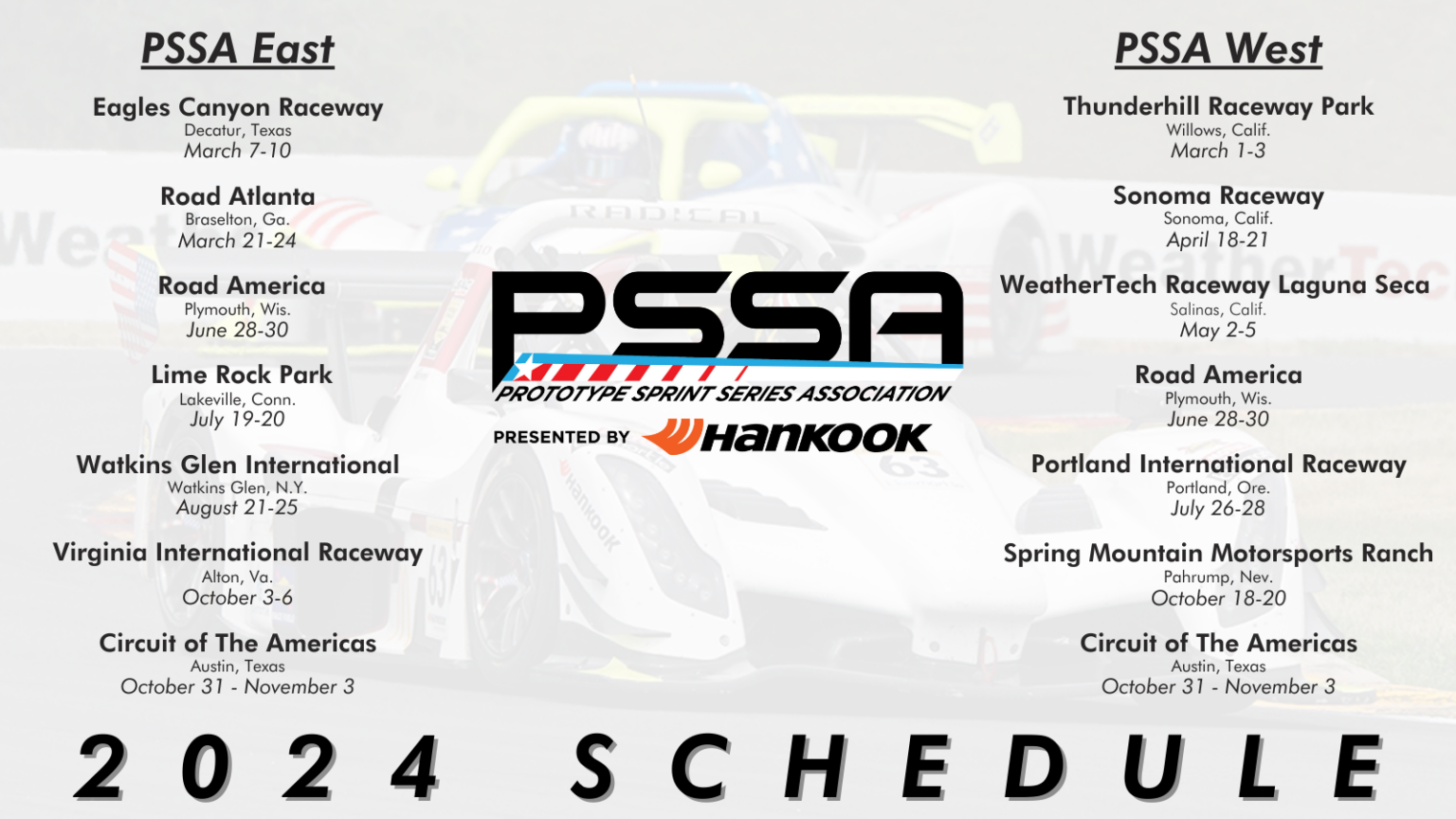 PSSA Announces 2024 Schedule