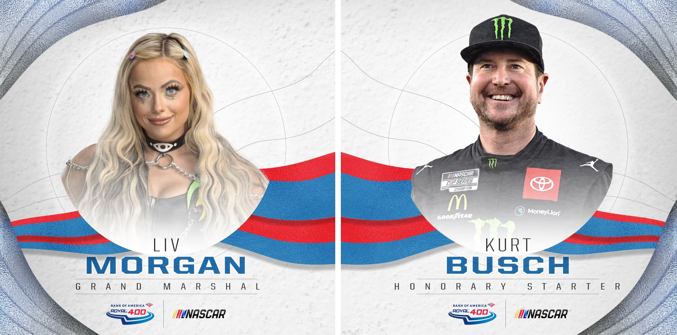 WWE’s Liv Morgan Named Grand Marshal, Kurt Busch to Serve as Honorary Starter At Bank of America ROVAL™ 400