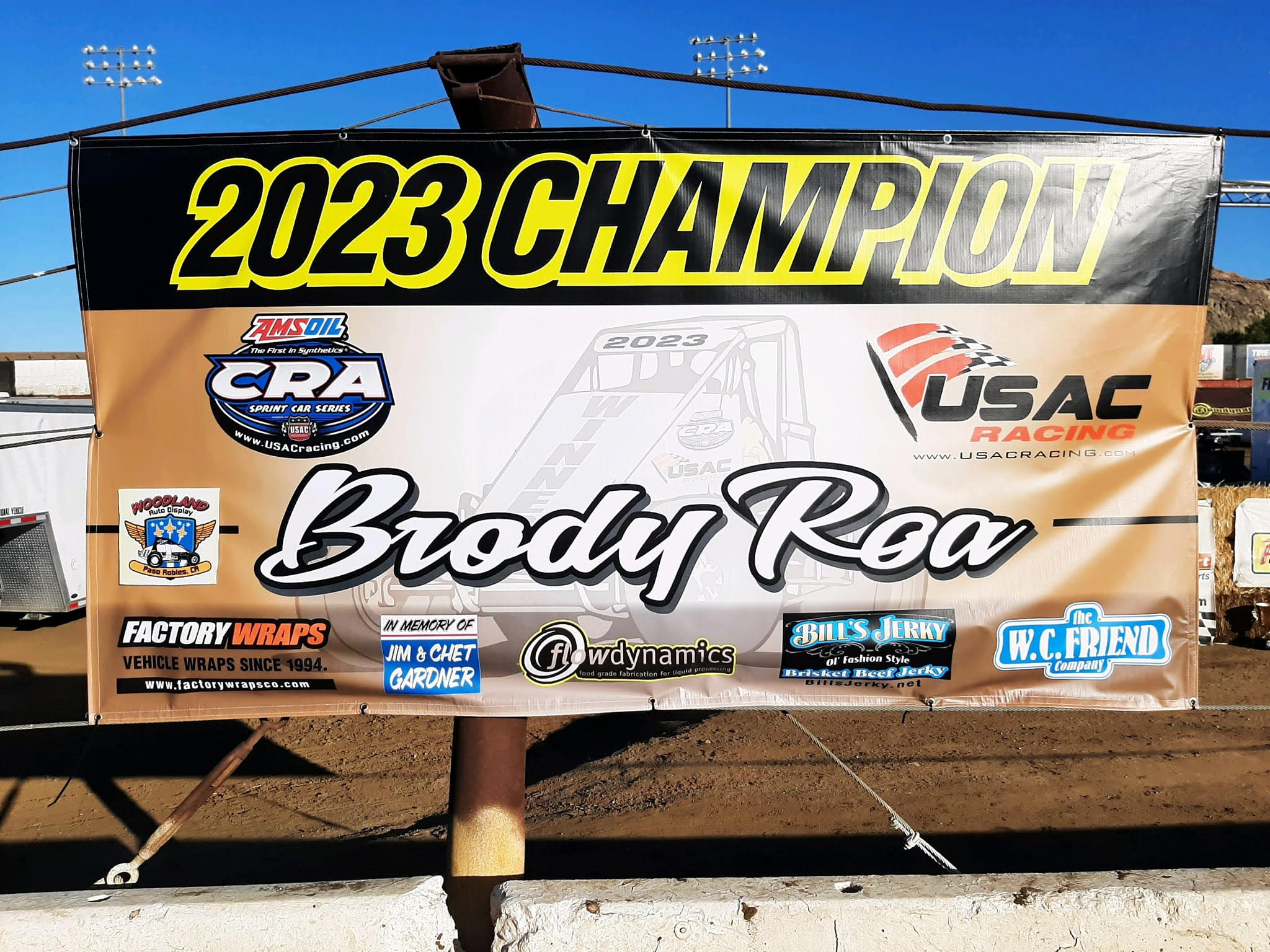 BRODY ROA CLOSED HIS 2023 USAC/CRA CHAMPIONSHIP SEASON WITH A SECOND-PLACE FINISH AT PERRIS AUTO SPEEDWAY