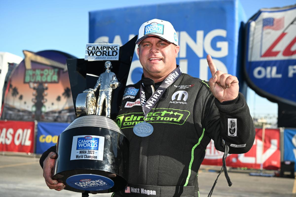 FUNNY CAR’S MATT HAGAN JOINS ELITE COMPANY BY EARNING FOURTH FUNNY CAR WORLD TITLE