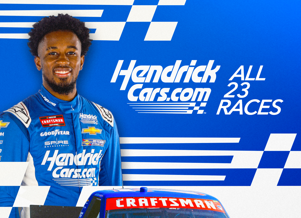 HendrickCars.com Extends Partnership with Rajah Caruth, Spire Motorsports for Full NCTS Season