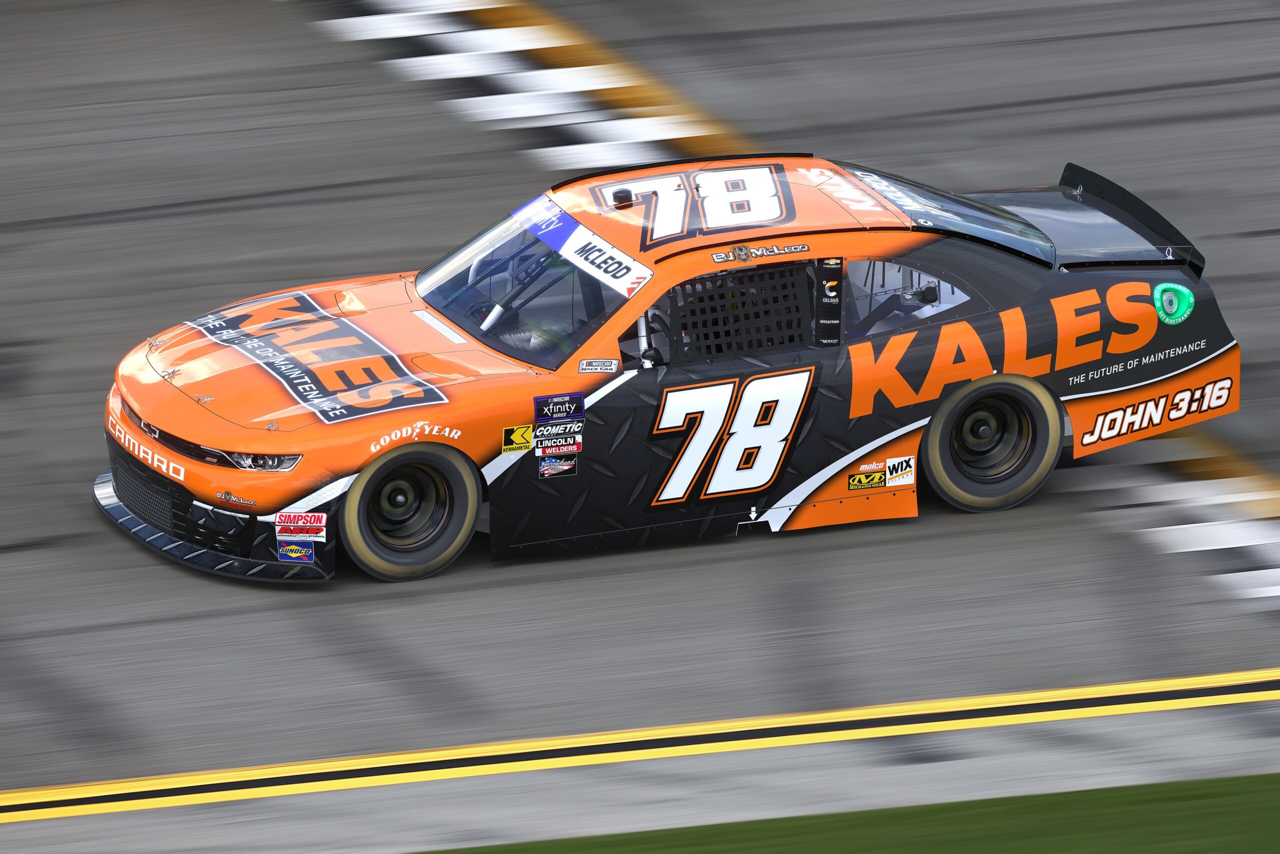 Kales Truck & Heavy Equipment Sponsors NASCAR Driver B.J. McLeod At Daytona
