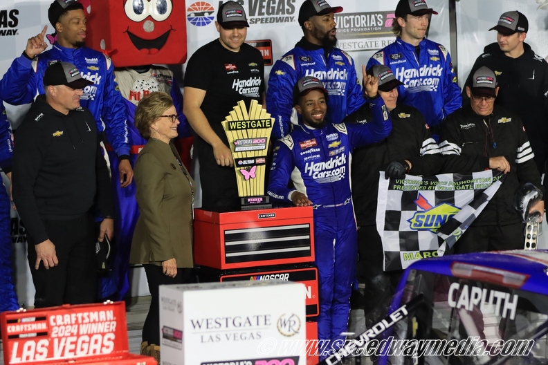 Rajah Caruth earns first Truck Series career victory from pole position at Las Vegas