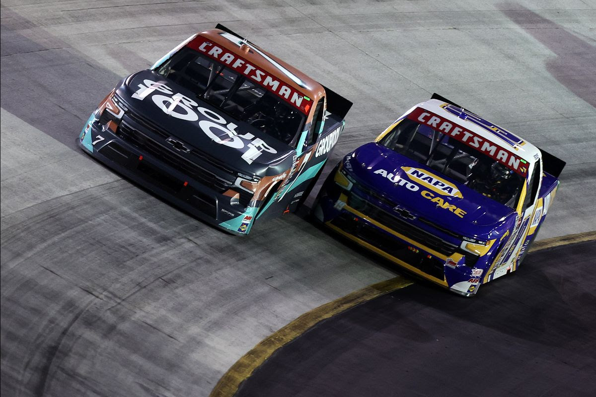 ECKES OUTDUELS FORMER BOSS KYLE BUSCH TO WIN SATURDAY’S THRILLING WEATHER GUARD TRUCK RACE AT BRISTOL MOTOR SPEEDWAY