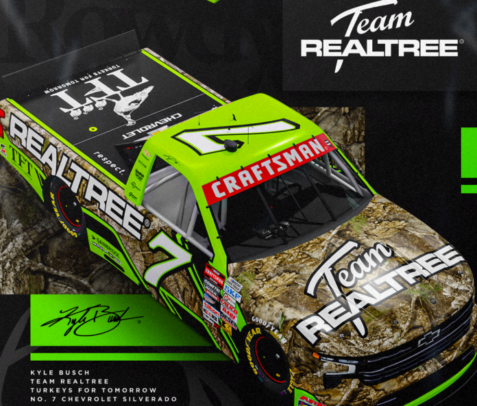 Realtree, Turkeys for Tomorrow Partner with Kyle Busch, Spire Motorsports for SpeedyCash 250 at TMS