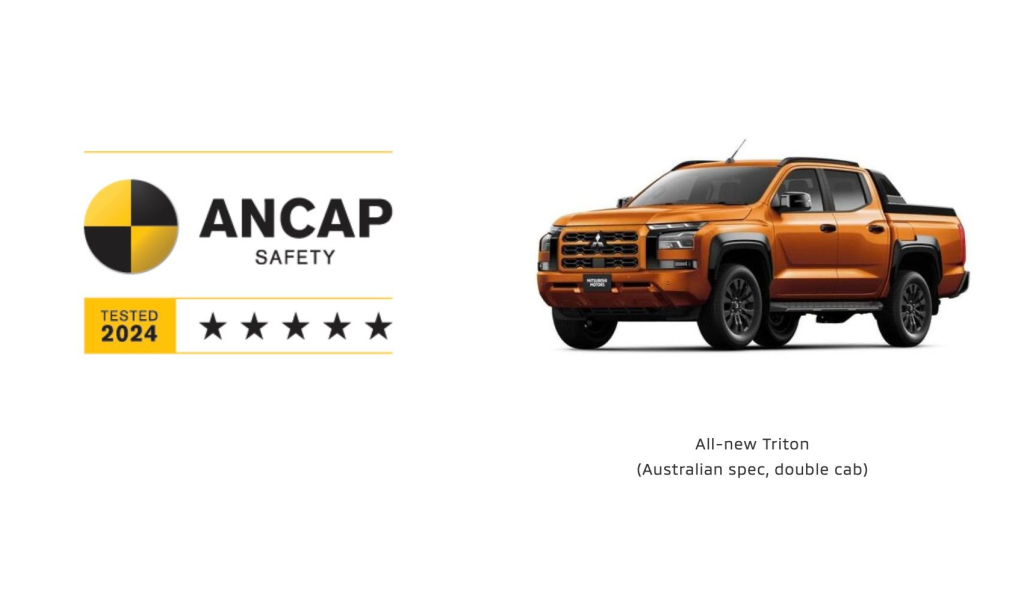 All-New Triton Confirmed as First Double-Cab Pickup Truck to Achieve 2024 Five-Star ANCAP Safety Rating