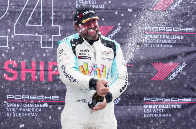 GMG Racing Secures a P2 Overall, Two Podium Finishes and a Series-Debut Top-Five in Porsche Sprint Challenge USA West Season-Opener at Spring Mountain