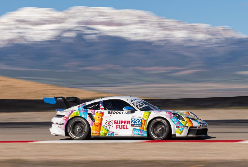 Kyle Washington Scores First Porsche Sprint Challenge USA West Masters Class Victory in the No. 232 GMG Racing Porsche 911 GT3 Cup in Utah
