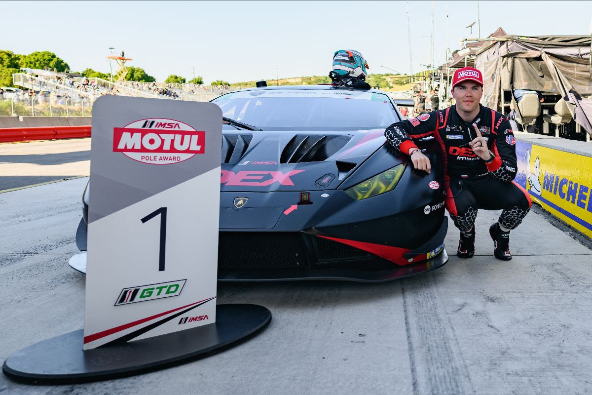 No. 45 DEX Imaging Lamborghini Huracán GT3 EVO2 Earn GTD Pole Position for MOTUL Course de Monterey