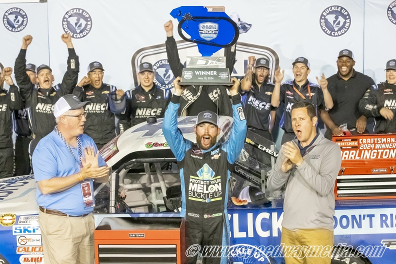 Ross Chastain wins the Truck Series race at Darlington in overtime