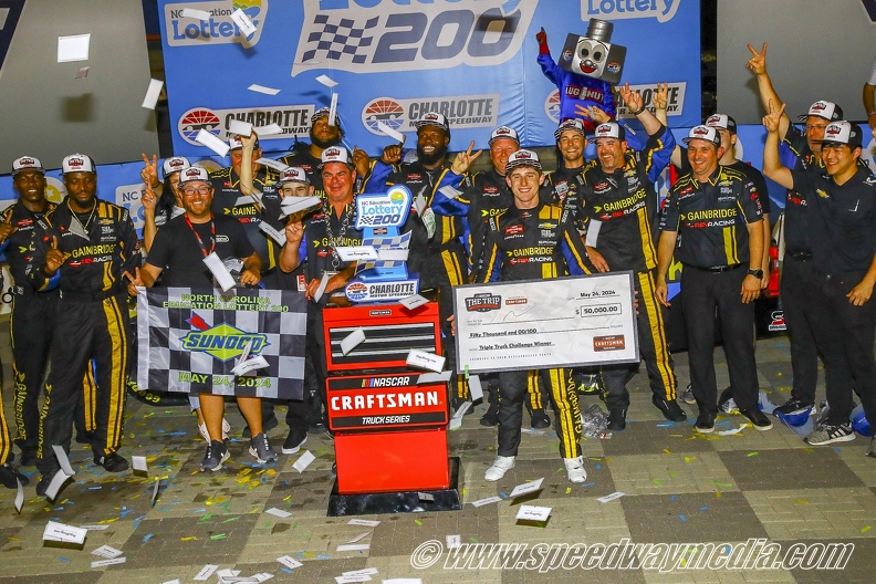 Nick Sanchez wins 700th Truck Series event at Charlotte; snags first Triple Truck Challenge bonus