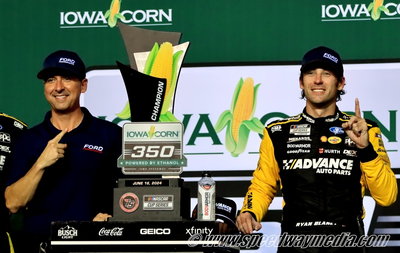 Ryan Blaney caps off dominant run with inaugural Cup Series victory at Iowa