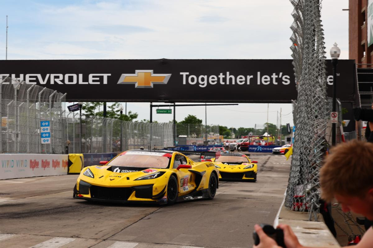 CORVETTE RACING AT DETROIT: Bid for Home Win Comes up Short