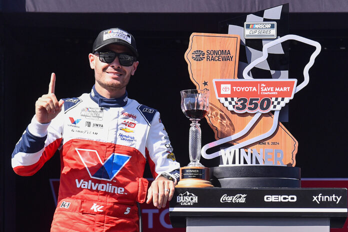 Kyle Larson wins Cup race at Sonoma GettyImages Photo by Logan Riely Getty Images2156837084