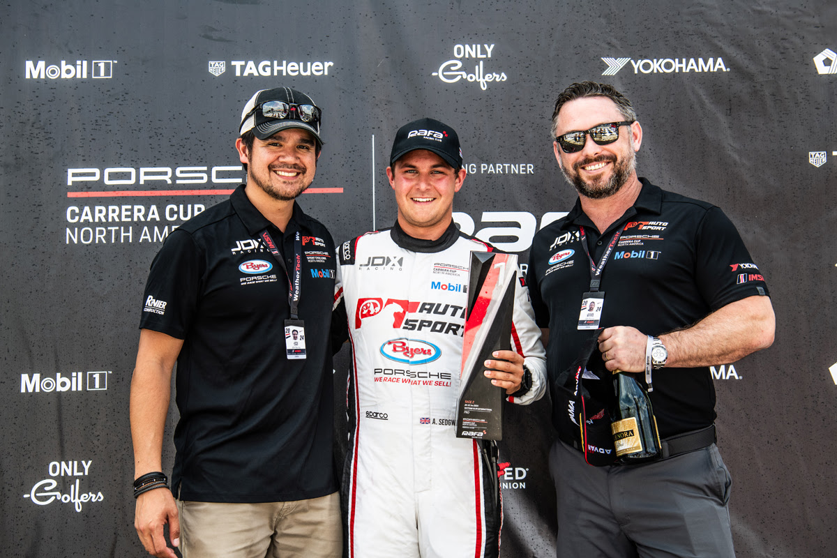 Long awaited first Carrera Cup victory for Sedgwick and PT Autosport